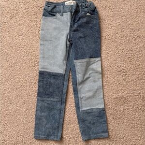 Abercrombie Kids Blue and Gray Patchwork Jeans
